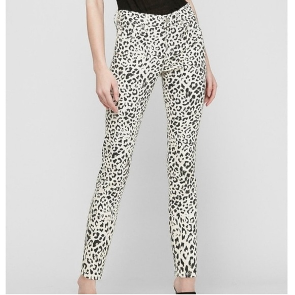 Express Mid Rise Ankle Leopard Print Pants-NWT- 12 SHORT - Picture 1 of 13
